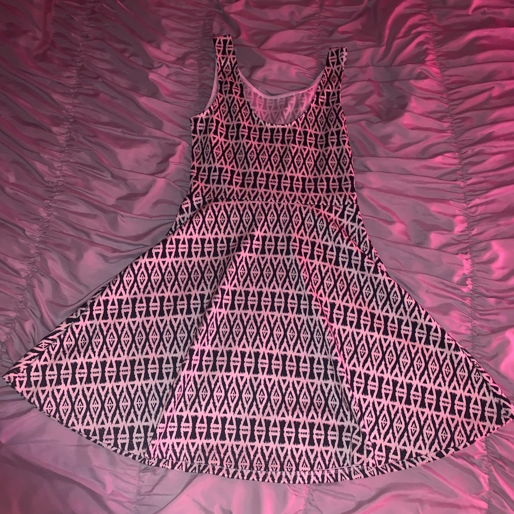 Blue &White Skater Dress